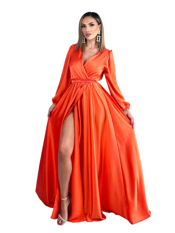 Rochie Eleganta Luxury  Orange Aly Boutique