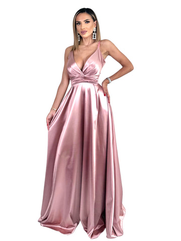 Rochie Luxury Elegant Lunga Rose Gold Aly Boutique
