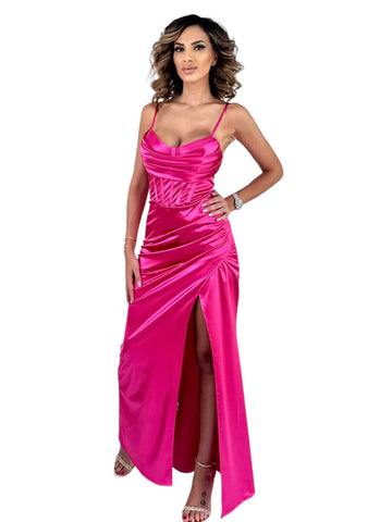 Rochie Lunga Ocazie Luxury Fuxia Aly Boutique