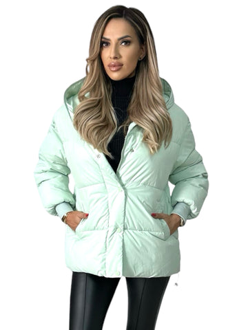 Geaca Dama Fas Impermeabil Verde Deschis Aly Boutique